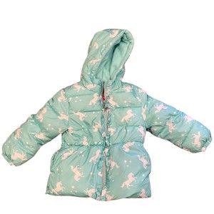 SUPER SALE - Pink Platinum Hooded Winter Jacket - Blue - Size 4